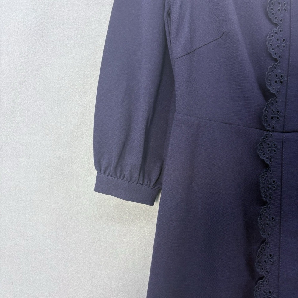 Boden Alexandra Ponte A-Line Sheath Dress Size 4 Petite Navy Blue Classic Career - Picture 3 of 15